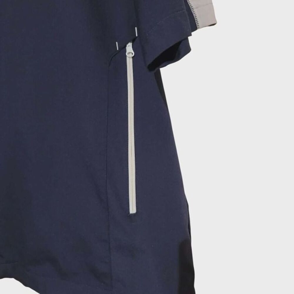 Foot Joy Short Sleeve Quarter Zip Athletic Shirt Large Blue & Gray - Picture 4 of 6